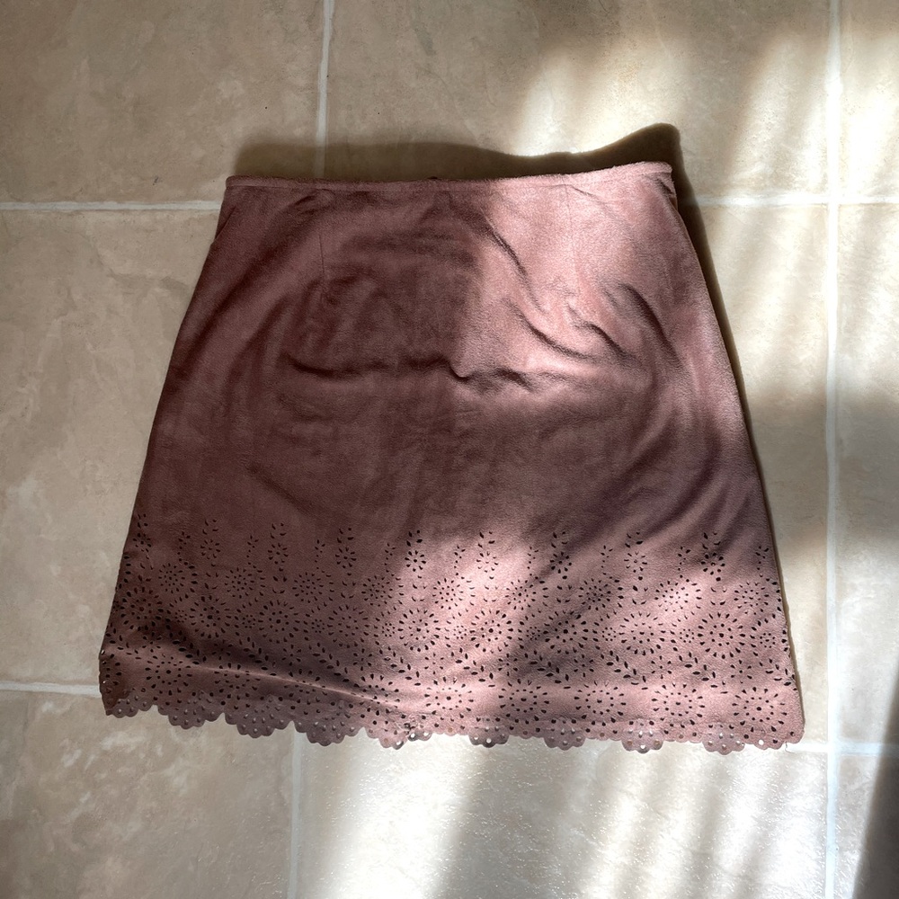 Brown mini skirt